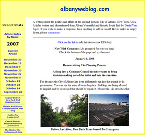 Albany web blog website created with FMStudio