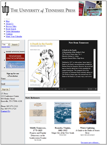 University of Tennessee Press website created with FMStudio